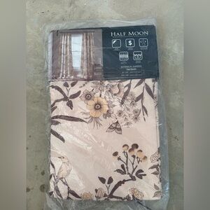 Half Moon Botanical Garden Two Panels Curtains-NWT